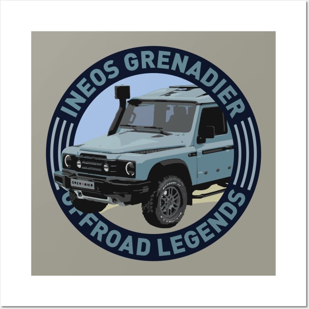 4x4 Offroad Legends:  Ineos Grenadier (eldoret blue) Wall Art by OFFROAD-DESIGNS